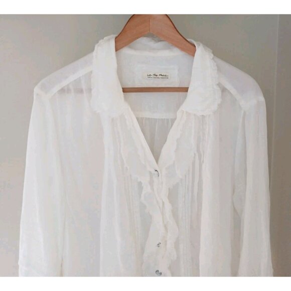 Free People White Button Down Shirt - Picture 2 of 10